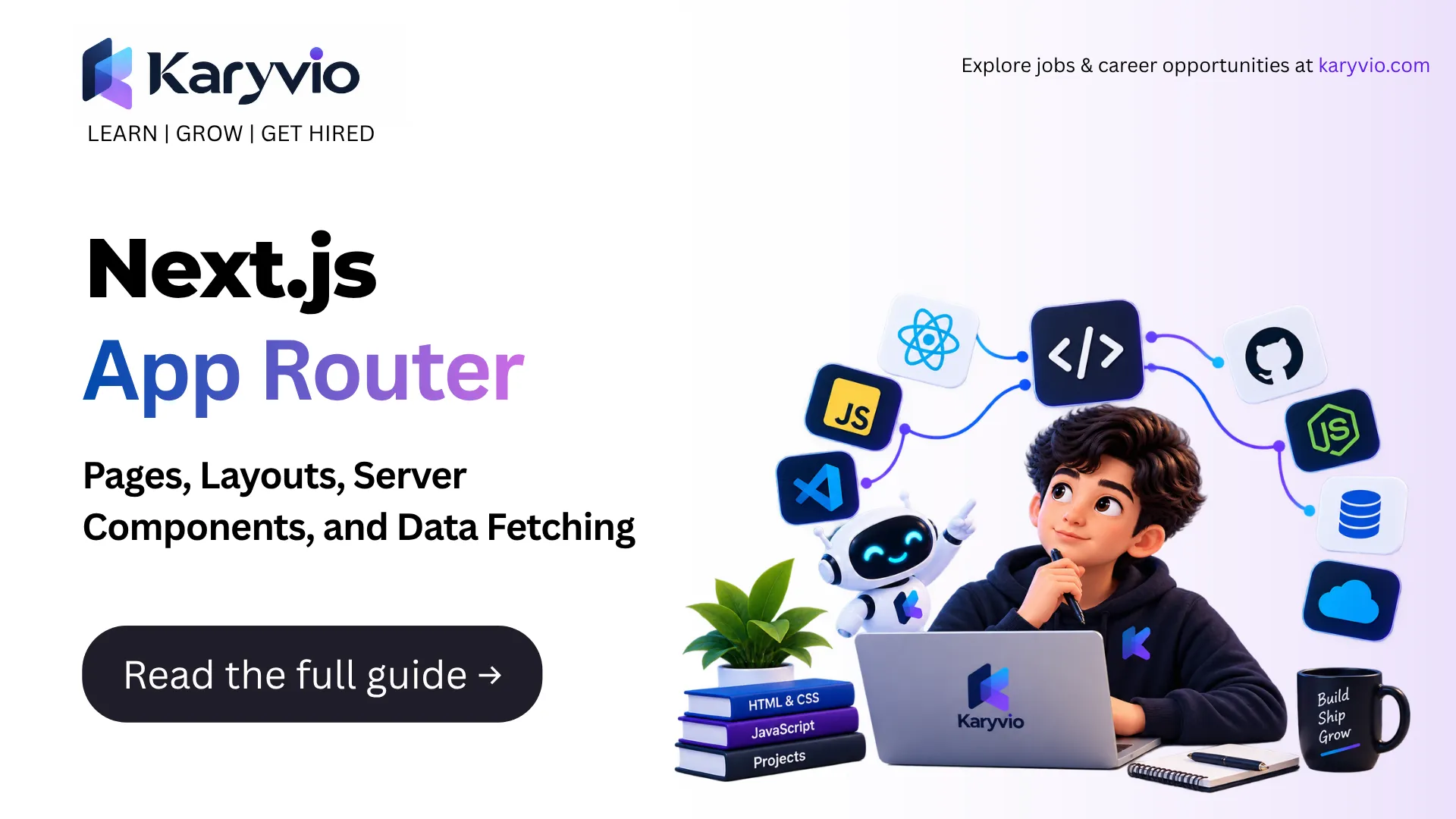 Next.js App Router: Pages, Layouts, Server Components, and Data Fetching
