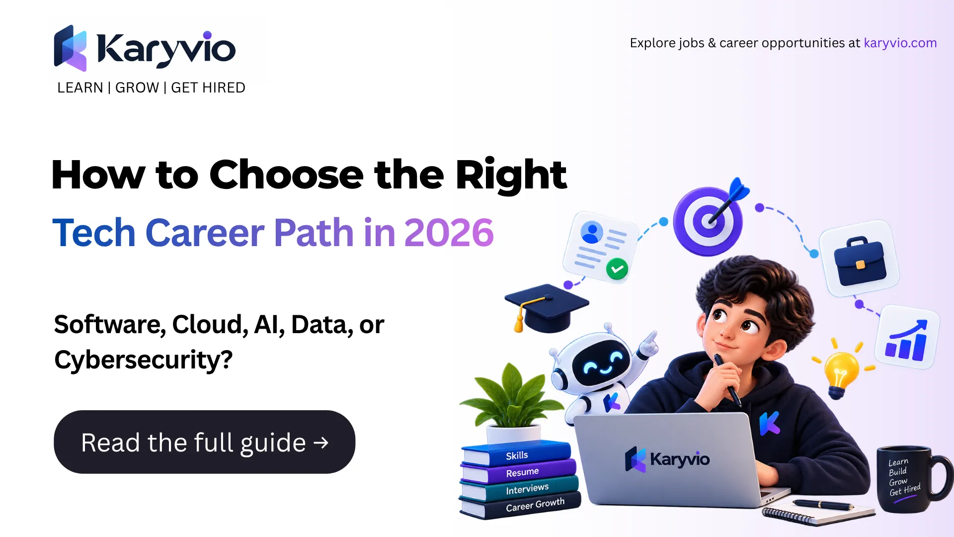 How to Choose the Right Tech Career Path in 2026: Software, Cloud, AI, Data, or Cybersecurity?
