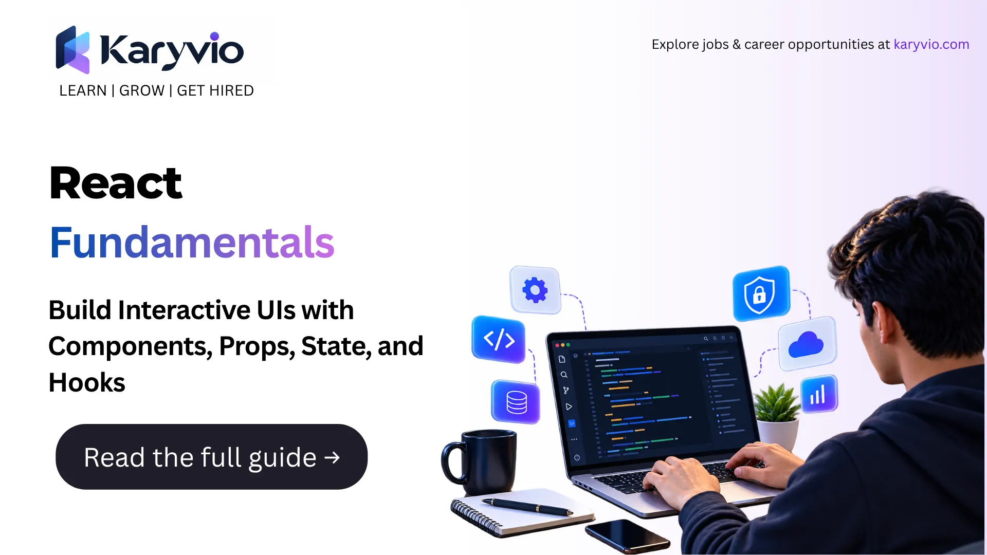 React Fundamentals: Build Interactive UIs with Components, Props, State, and Hooks